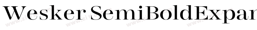 Wesker SemiBoldExpan字体转换